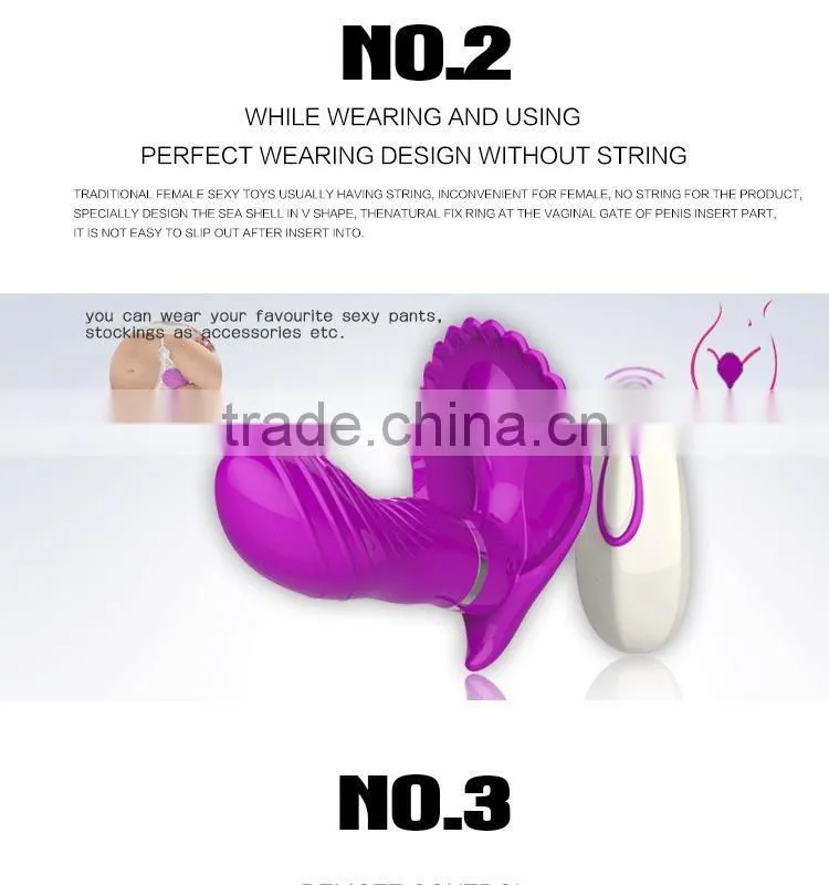 2016 Hot sale invisible shell double vibrator sex toy