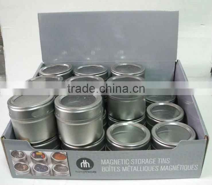 wholsesale cheap high quality metal magnetic tin jar tin pot