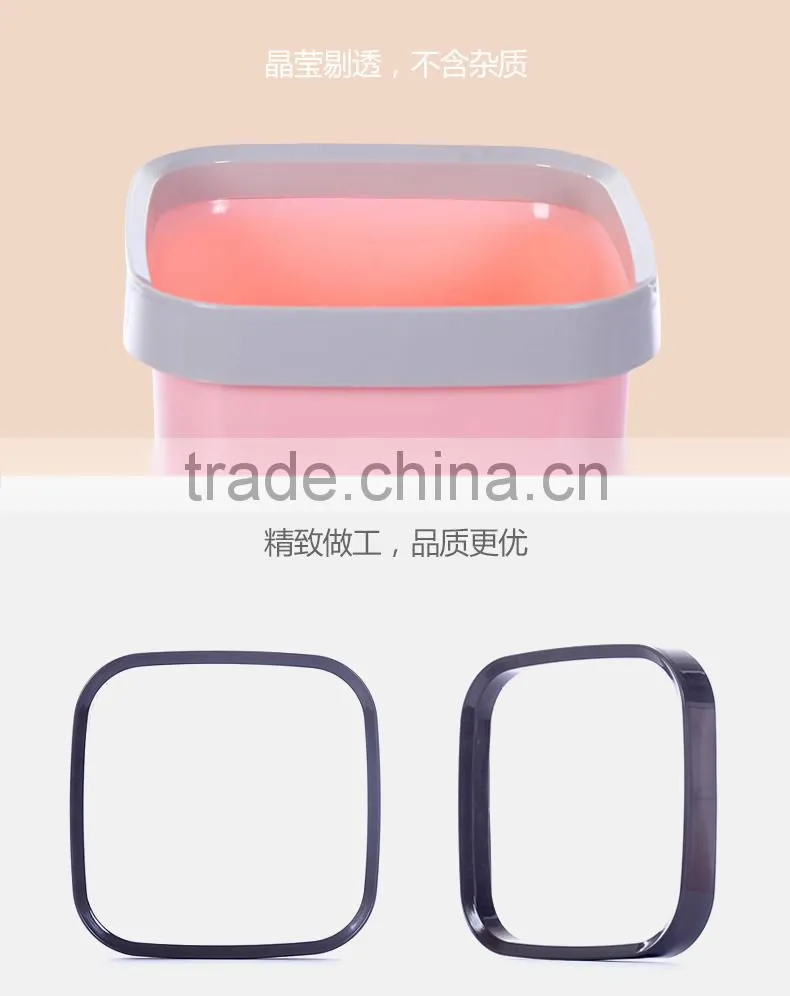 emc plastic trash waste bins, 18L square shape plastic trash bins