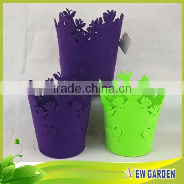 Wholesale Price Different Color Metal Garden Lacy Glowing Flower Pot