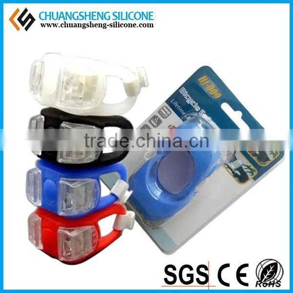 Battery promotion lighting your road green silicone battery rear bike light