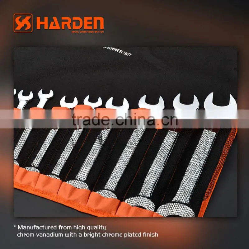 12pcs double open -end spanner set handle tools chrome vanadium spanner