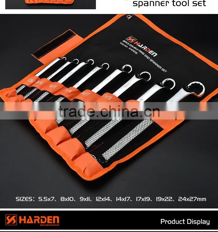 8pcs ring spanner handle tools high quanlity Harden spanner wrench
