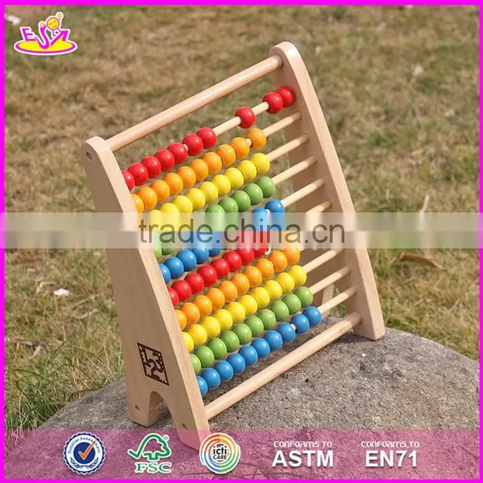 2017 New design small intelligent wooden abacus for babies W12A027