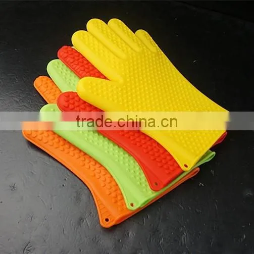 11030 Silicone Heat Resistant Grilling BBQ Gloves for Cooking, Baking, Smoking & Potholder