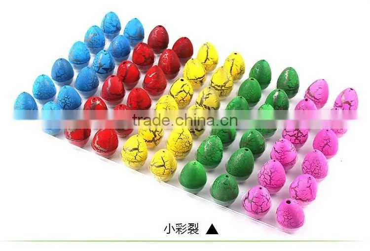 60pcs/box Hot Sale Children Educational Toy Animal Hatching Dinosaur Eggs Toy Growing Fracture Water Eggs