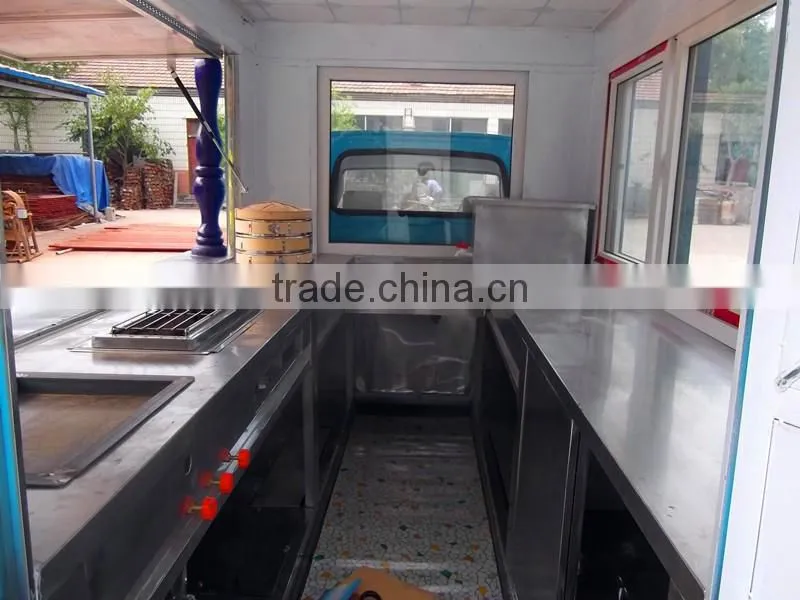 2015 hot selling mobile fast food truck for sale with lowest price, driven by electricity