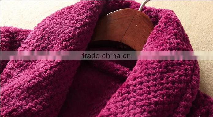 100% Polyester honeycomb Robe,honeycomb bathrobe,nightwear gown