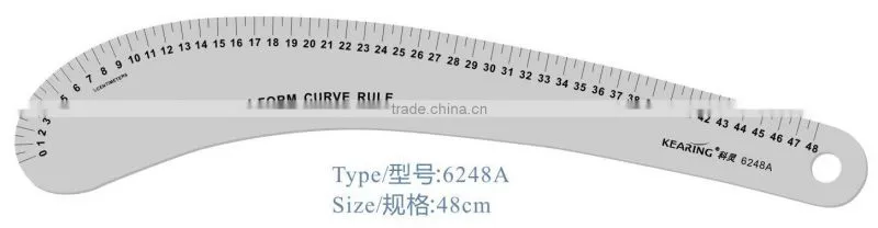 Kearing 32cm Luxury Metal Very Form Rulers for Fashion Designing Aluminum Rulers# 6132A