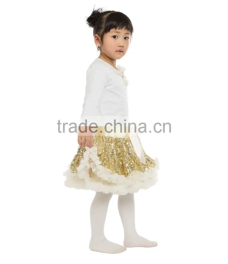 High Quality Girls Sequin Skirt Set,Fluffy Tutu Skirt Set For Girls