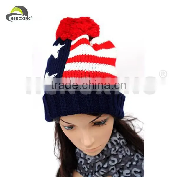 Custom UK Printed Flag Oversized Slouch Baggy Beanie