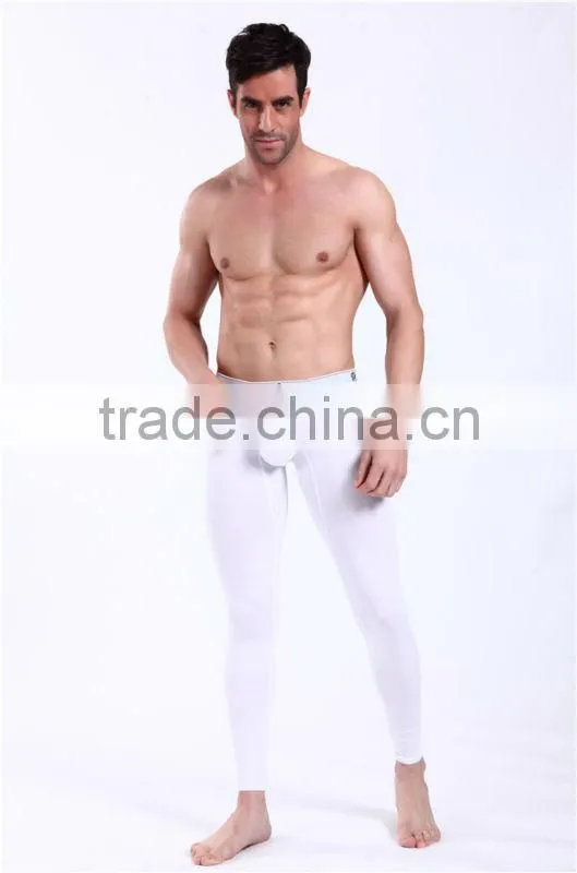 Good quality black modal men long johns /Casual pants tight trousers