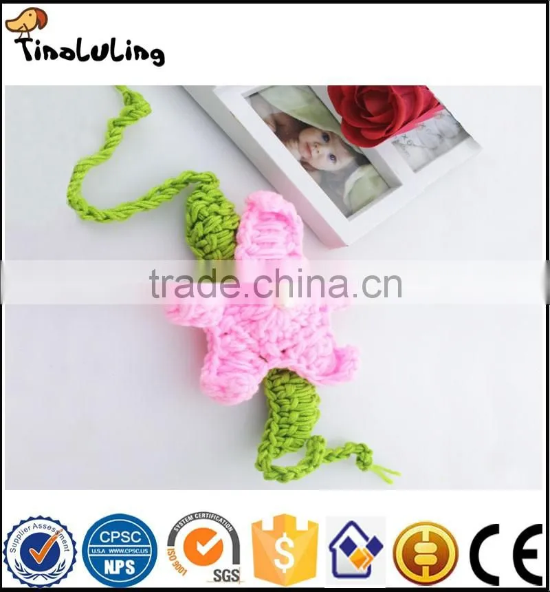 2017 New Baby Girls Knit Crochet Pink Hairband Bra Green Mermaid Costume Photography Props