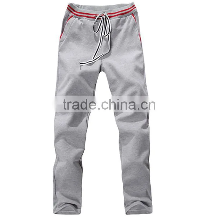2015 New Arrival High Quality Mens Plain Jogger Sweat Pants with Side & Back Pocket