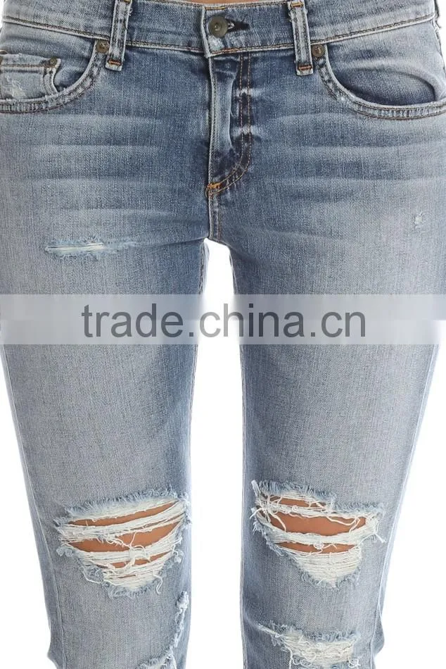 ripped denim jeans ,ripped jeans denim,red blue denim brand jeans