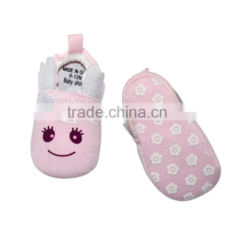 Smile face pattern summer baby girl's shoes