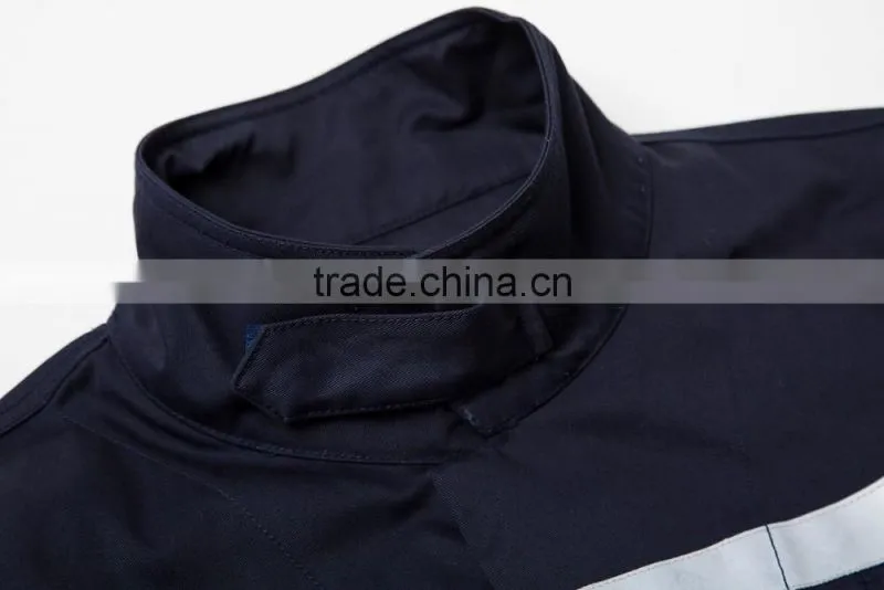 safety workwear manufacturer 6OZ navy blue FR fire fighting suit nomex suits