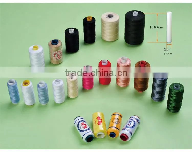 China supplier of 100% polyester sewing thread small tube