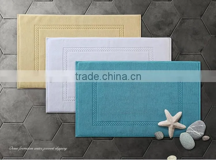 China supplier custom jacquard hotel bath mat sets