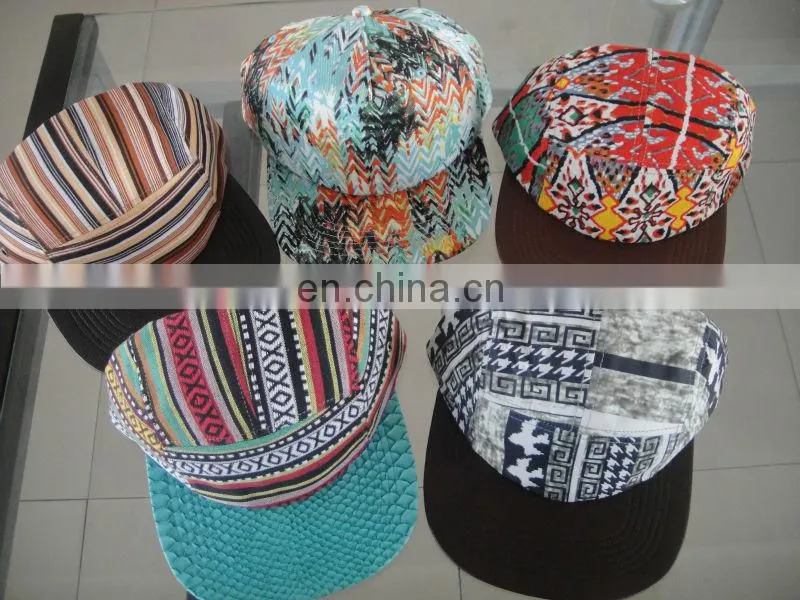 Leather Strap Snakeskin Cap 5 Panel Hat Wholesale