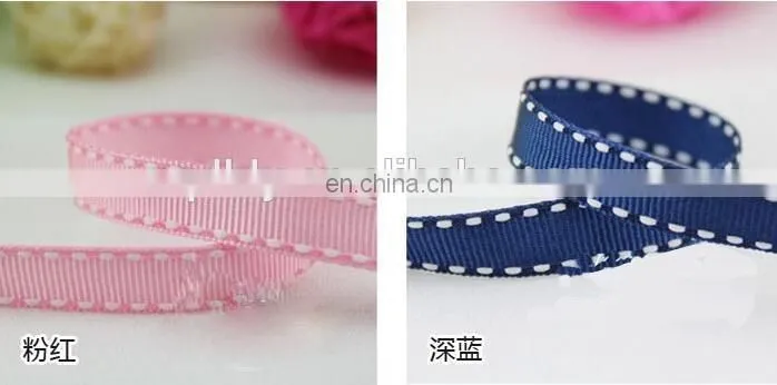 various colours 1cm saddle stitch grosgrain ribbon