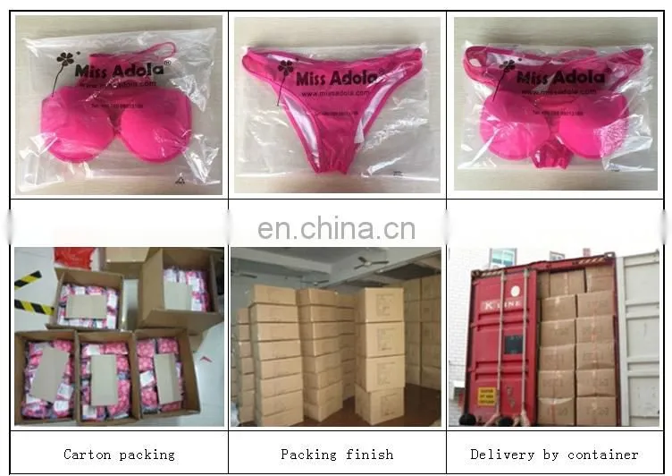 Women underwear latest fashion sexy bra & string factory price (Miss Adola)