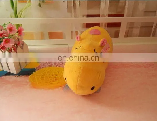 2015 hot new design pink hippo animal plush toy
