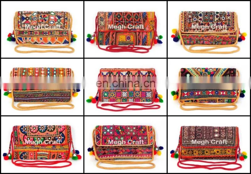 Wholesale Indian Unique Banjara Coin Clutch-Ethnic Gypsy Banjara Coin Clutch Purse- Antique Banjara Clutch Coin Purse