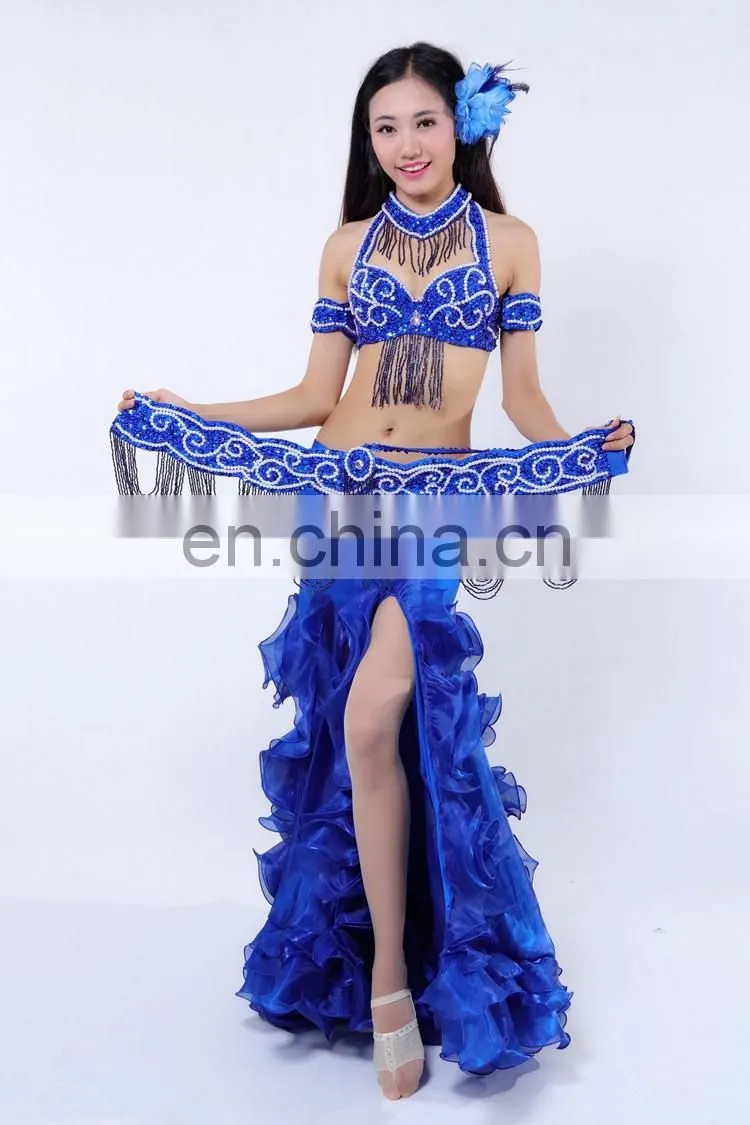 Beading tassel sequins sexy austrial bellydance costumes