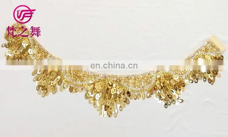 Y-2054 American hot sale full sequins belly dance hip scarf