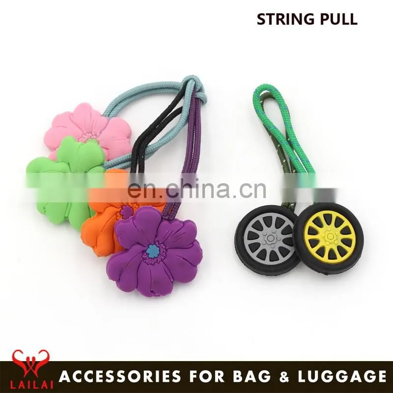 Factory custom pvc rubber zipper pull tabs