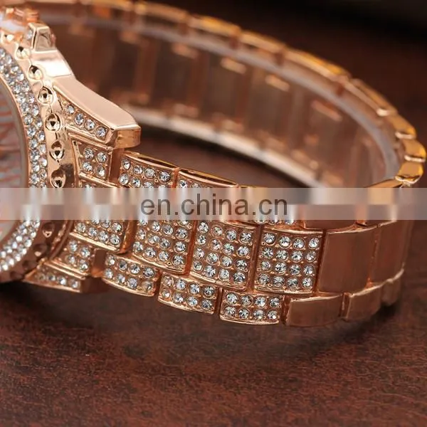 New arrival hot sale women watch crystal gold watch luxury watch