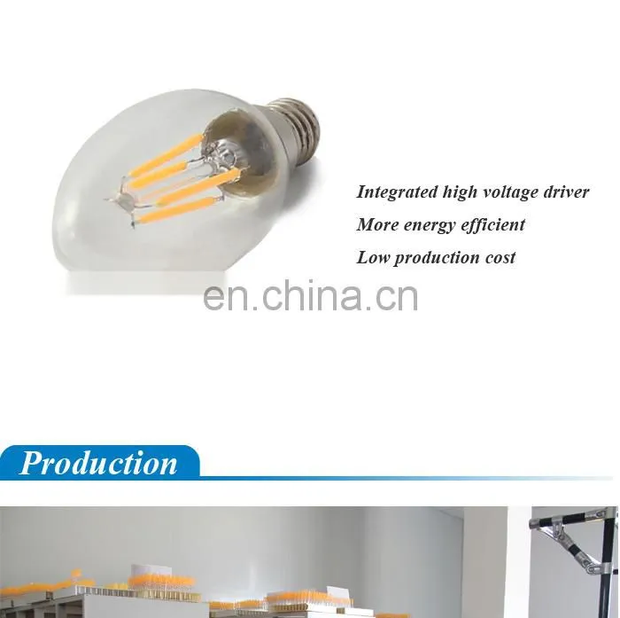 Langma Shenzhen led supplier CE 230V Clear all Glass Candle 360 degree Ra>80 2W 4W C35 Filament Bulb led 230v e14 UL/CUL