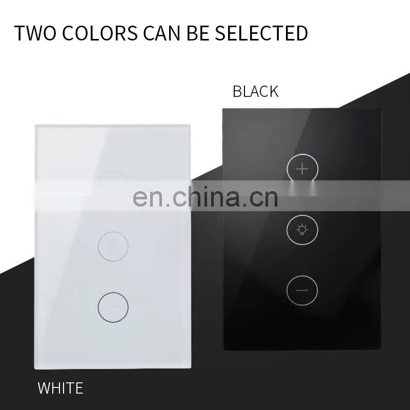 New design US wireless Glass wifi dimmer switch