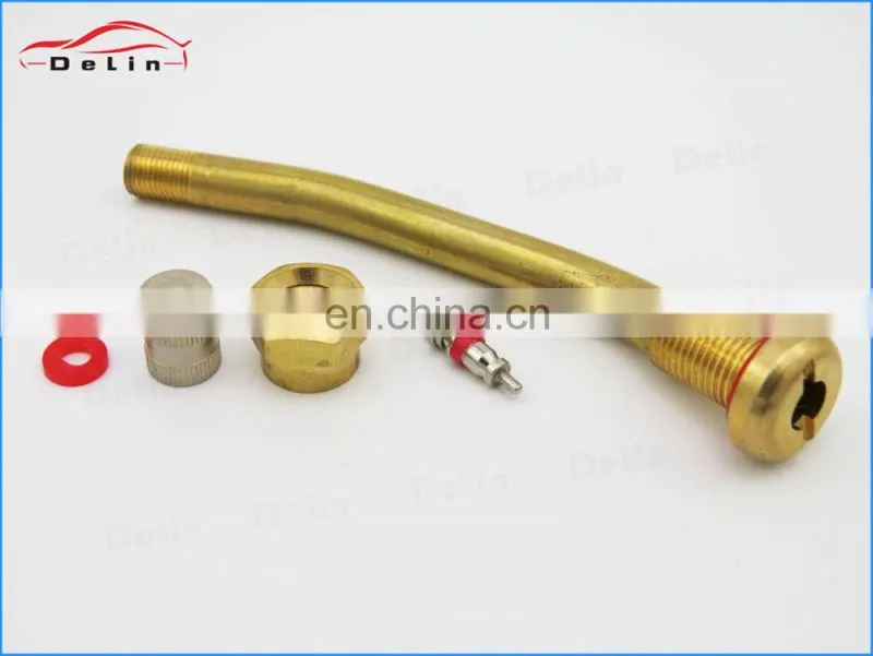 DeLin hot sell V3.20.11 tube metal clamp-in truck bus tire valve