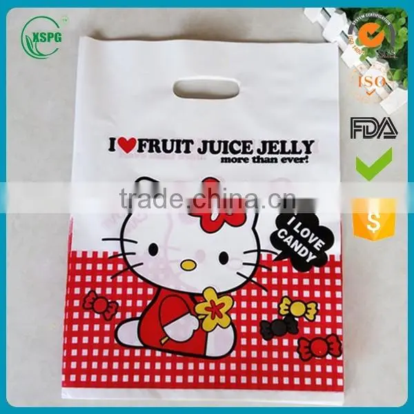 Cute Cartoon Ldpe Bag Printed with Die Cut Handle for Shopping