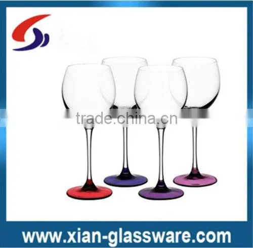 promotional wholesale hand made blue stem wine glass