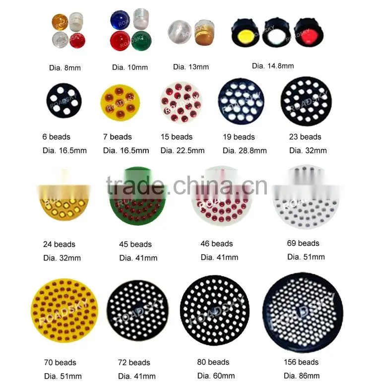 Highway Trapezoidal Prismatic Plastic Bead Reflectors