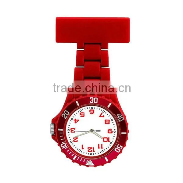 2015 hot sale many colors plastic nurse watch for wholesale