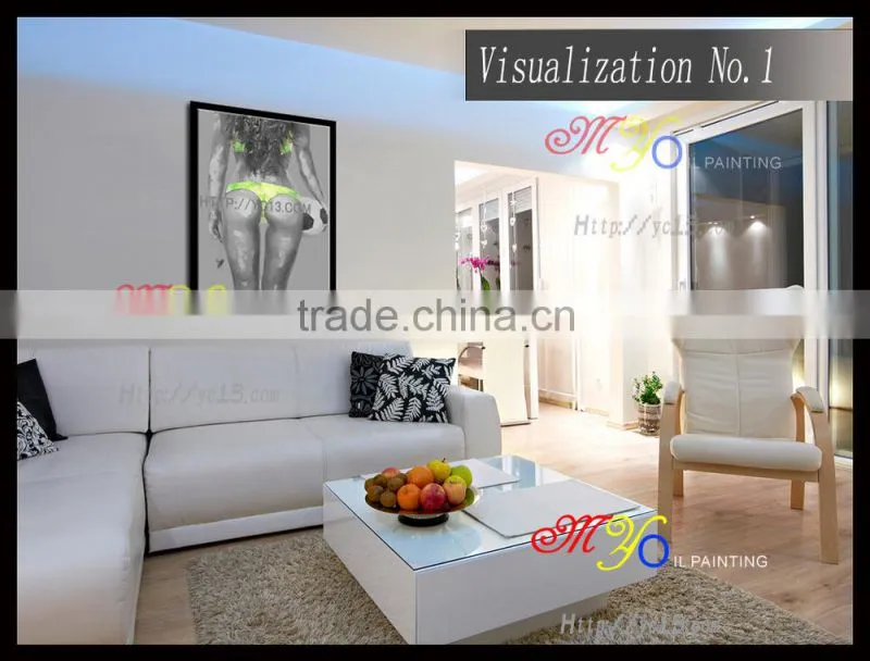 open hot sexi images for girls hand painted football star african women oil paintings YB-70