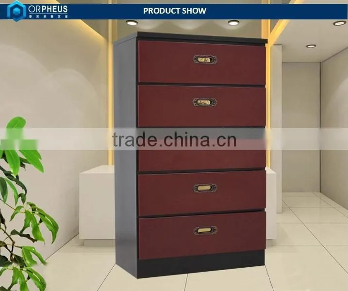 Space Saving Cabinet Designs Wine-red Colour Metal Drawer Cabinet Small Storage Cabinet On Table Top