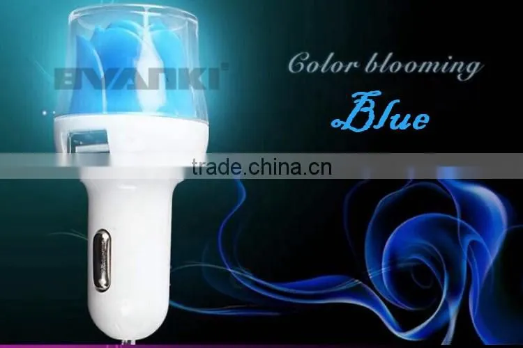 2016 new premium Rose USB Car Charger Adapter 2 Port 3.1A For iPhone 7, Usb charger for Samsung Galaxy s7 edge rongshen shenzhen