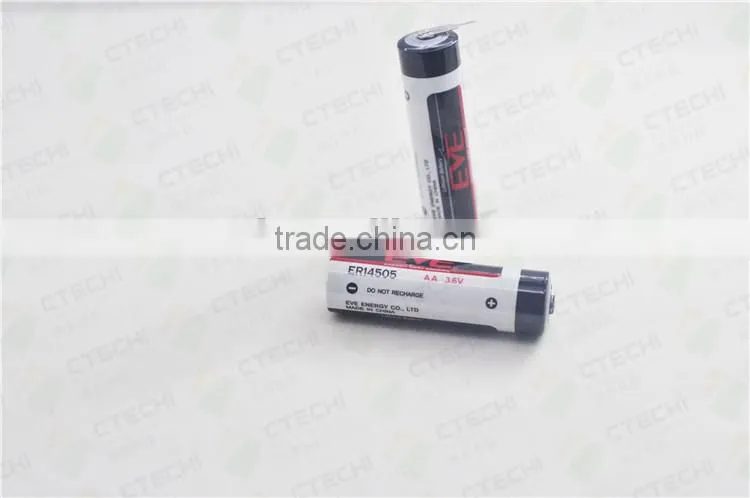 thionyl chloride lithium battery ER14505 2700mah AA battery EVE brand