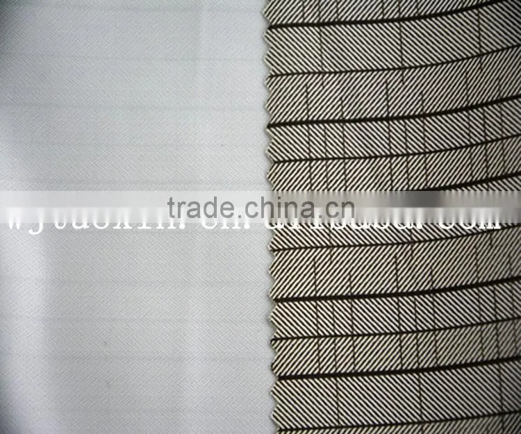 75D herringbone print fabric with white TPU