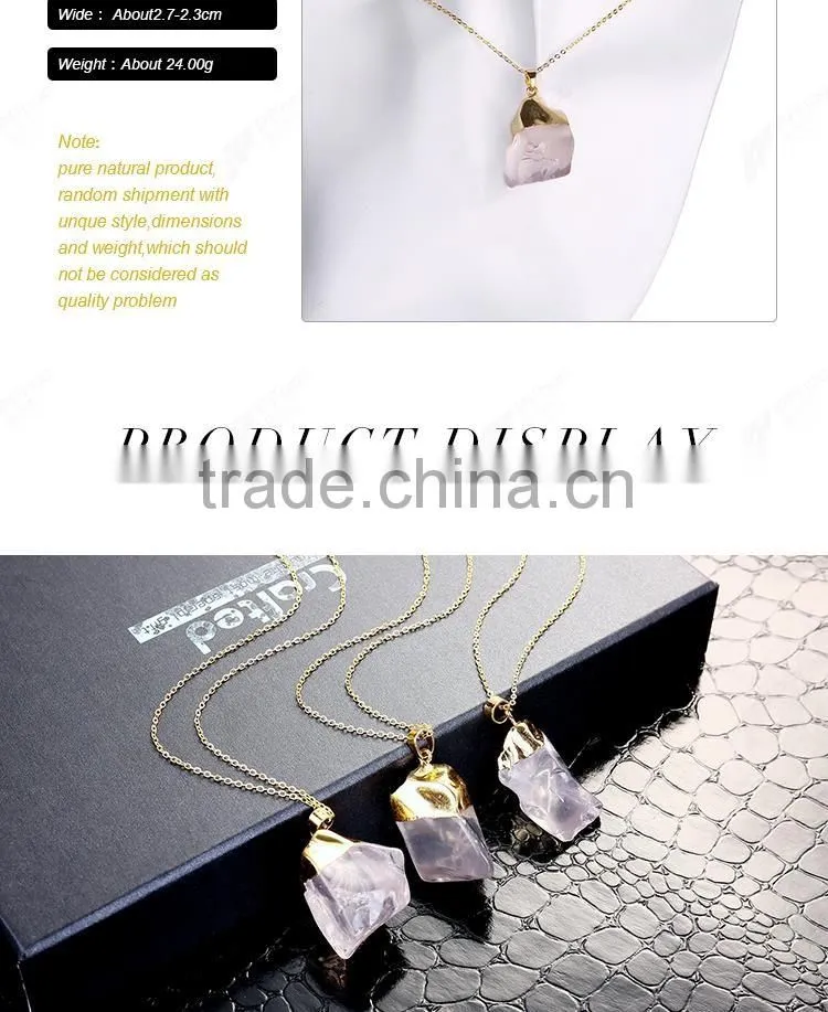 Fashion white natural crystal pendant necklace