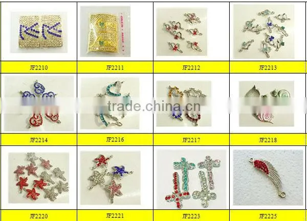 JS1176 Small Antique Silver Metal Cross Beads