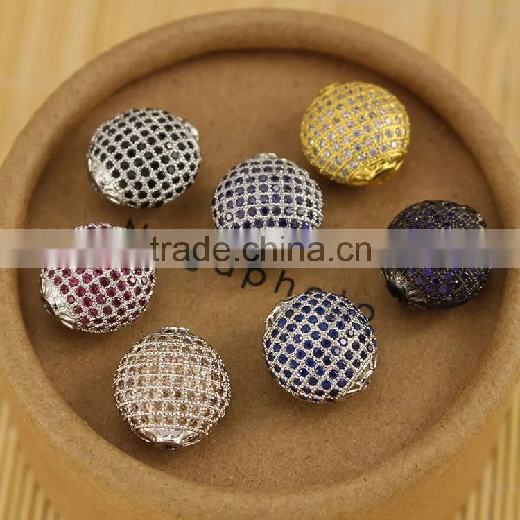 CZ6626 mirco cz pave bracelet flower charm connector,charms for bracelet making