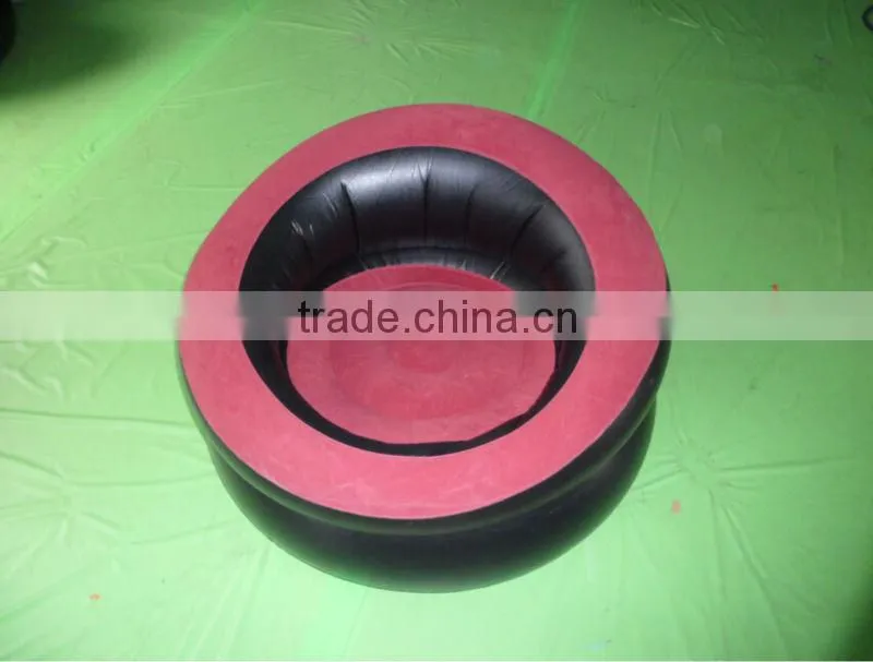 Single Inflatable flocked chair