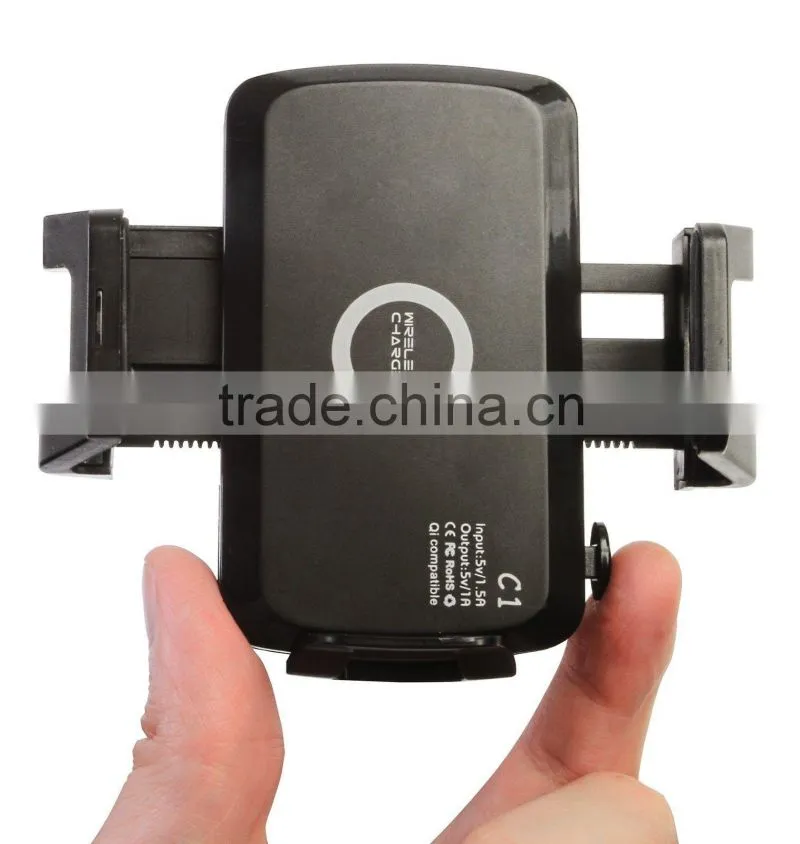 Universal Qi Wireless Car Charger Phone Stand suction mount Dashboard or Vent