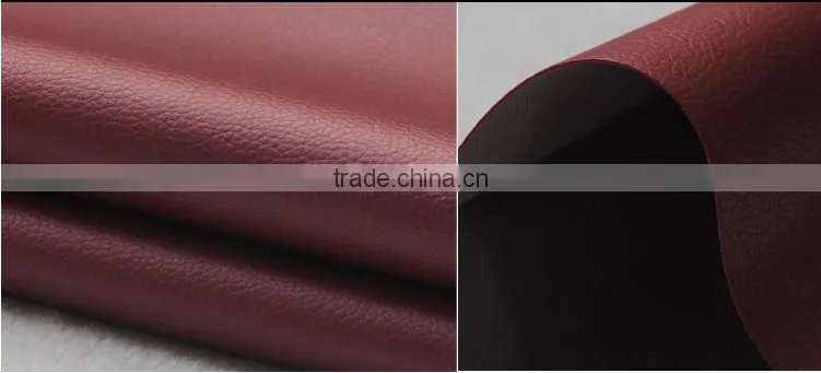 Classic patterns, lychee pattern pu leather for bags any colors is available. stocklot pu leather